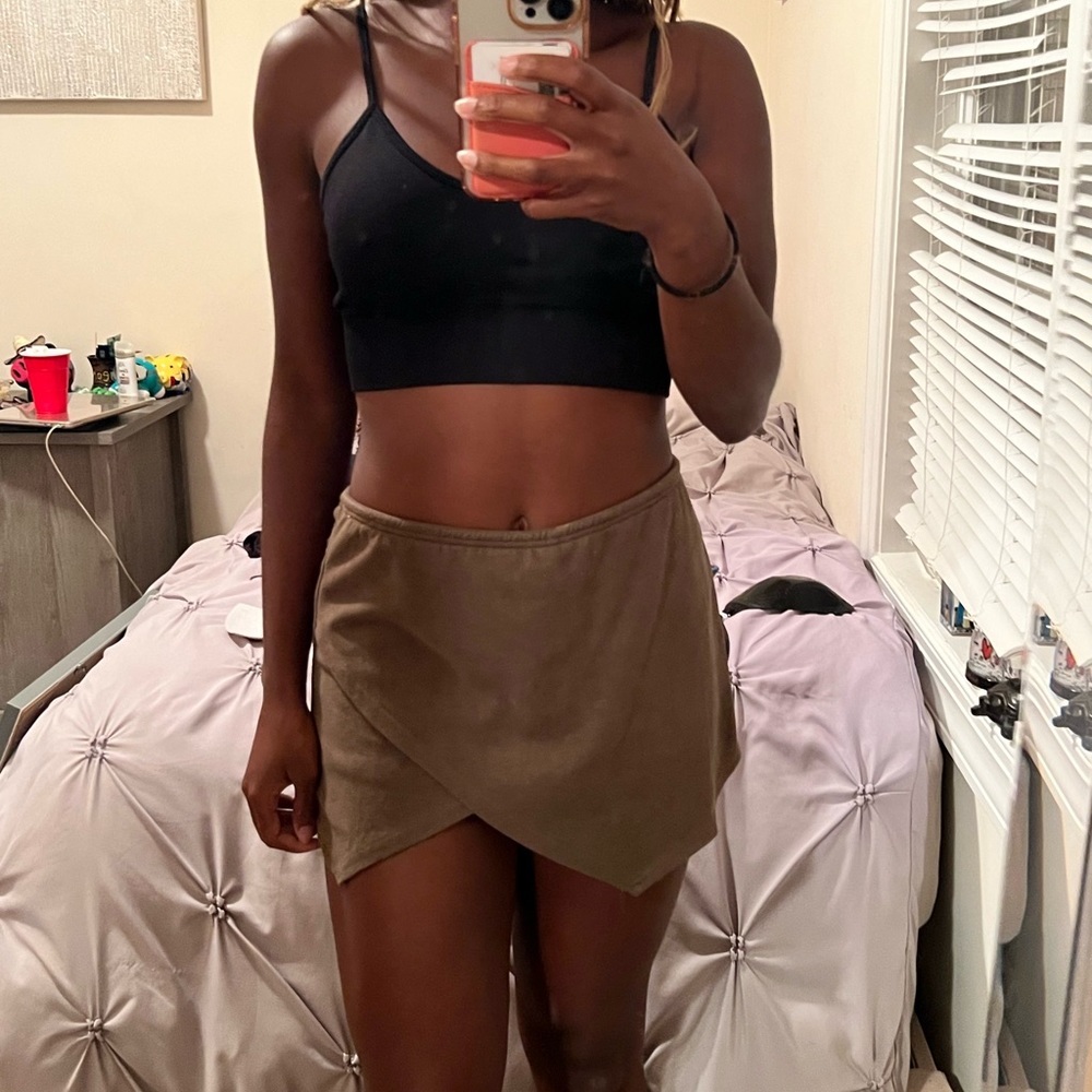 Suede skirt